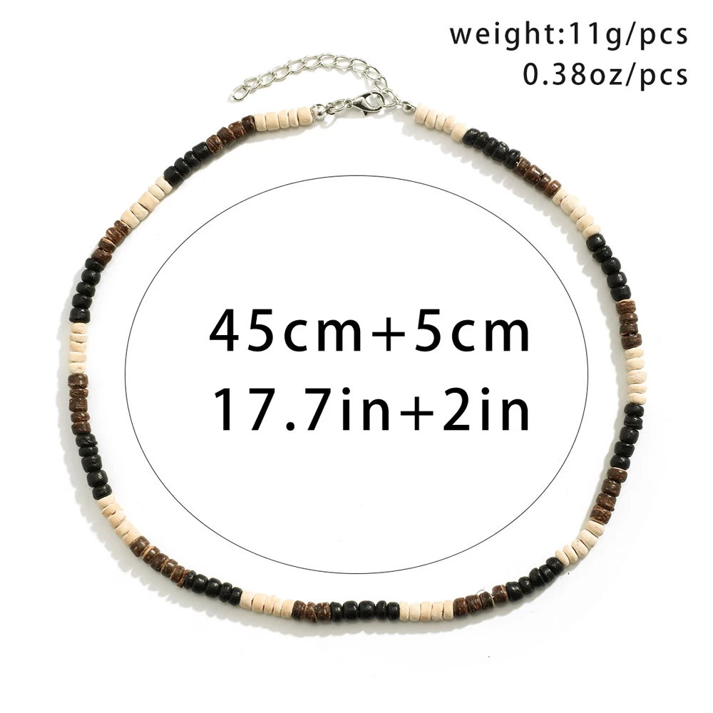 Boho Puka Shell Necklaces for Men Surfer Necklace Seashell Hiphop Choker for Men Summer Beach Beaded Necklaces Jewelry