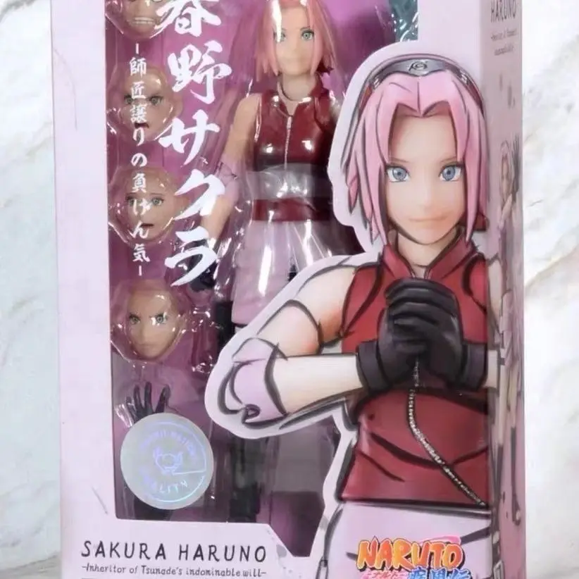 

Bandai Naruto SHF Shippuden Haruno Sakura Articulation Boxed Figure Japanese Version In Stock Collect Ornament Christmas Gifts