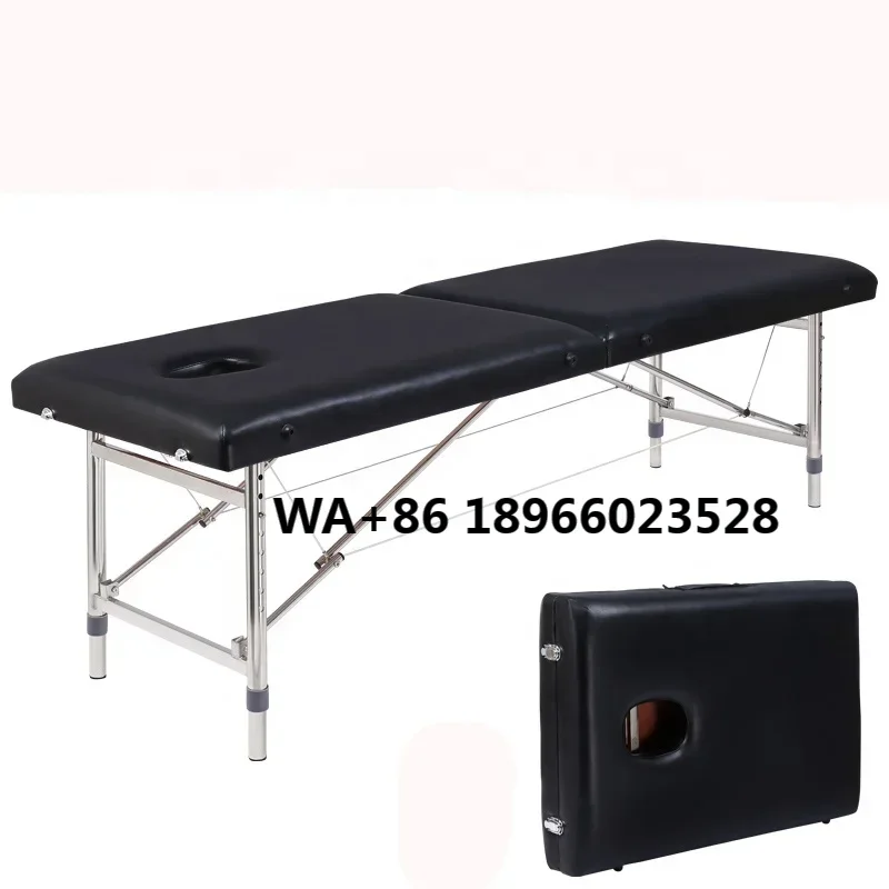 

Cheap high quality height adjustable SPA beauty salon tattoo bed facial massage bed 2-section portable folding massage table