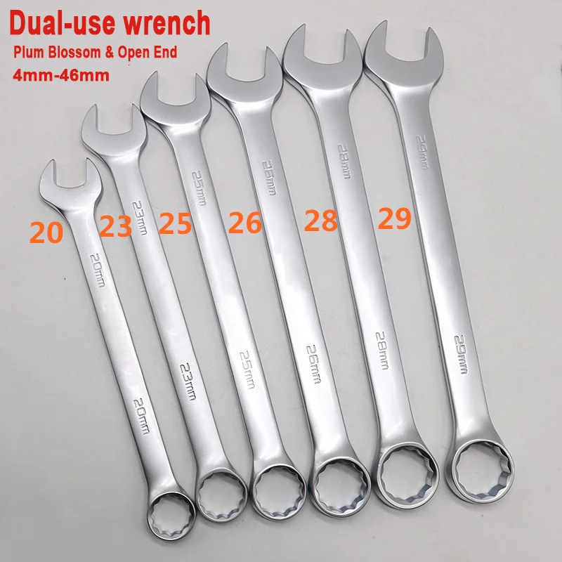 

1/3/5PCS 4mm-46mm Combination Wrench Metric Plum Blossom Ring Open-ended Spanner Hardware Parts Automotive Repair Wrench