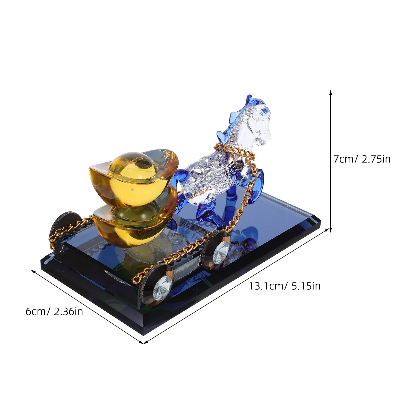 كريستال الحصان النقل تمثال 2026 الصينية زودياك الحصان للمنزل مكتب سطح المكتب لوحة سيارة ديكور مصغرة #4