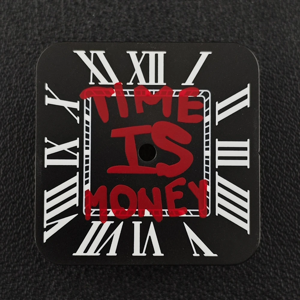 Santos NH35 مربع الطلب الوقت هو المال الطلب 9.5 شعار مخصص الطلب مناسبة ل NH35 ساعة يد تعمل بالحركة الملحقات