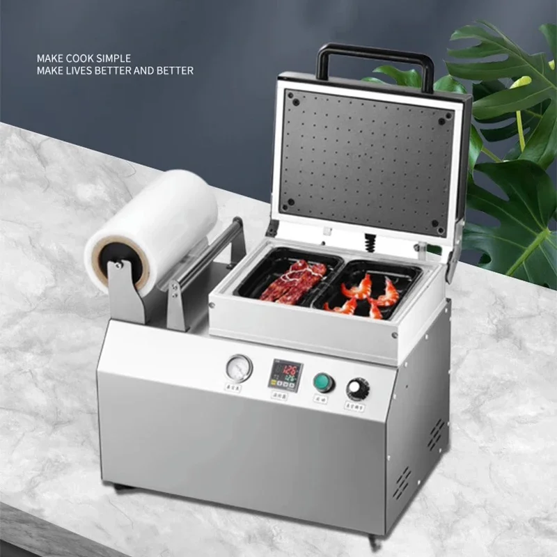Bancs sous vide commerciaux, Blister, Corps, Poissons, Crevettes, Bœuf, Froid, Frais, Machine d'emballage automatique