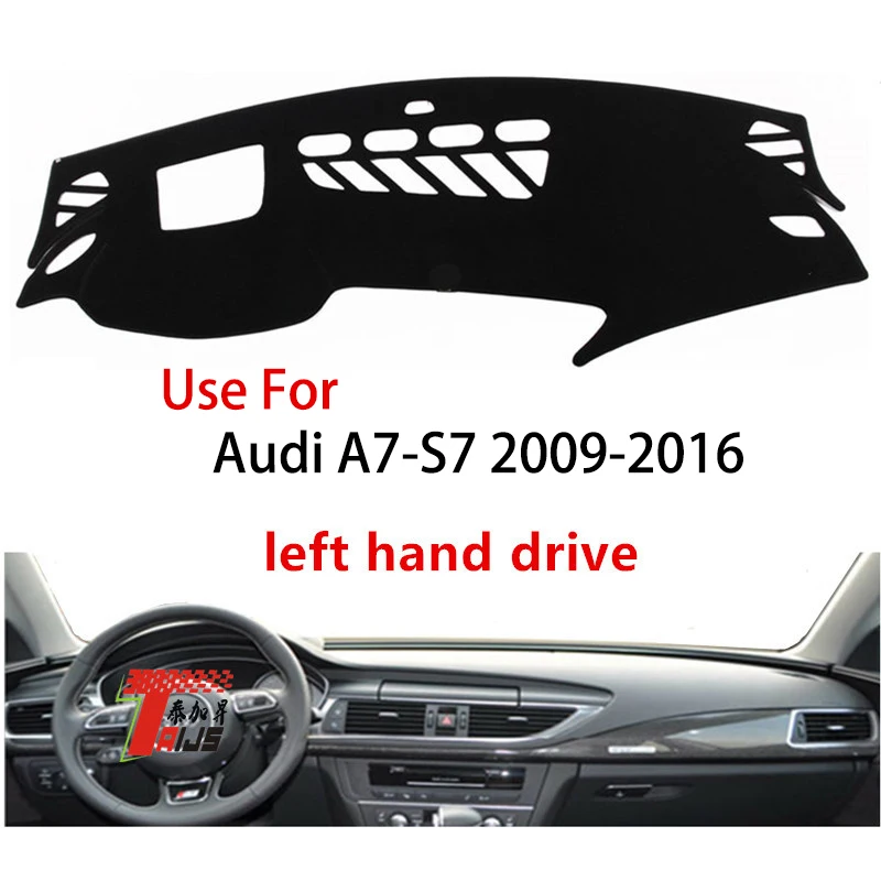 Thick-plush Polyester Three Color Choices Available Black Red Blue - Car Dashboard Cover For AUDI A7 S7 2009-2016 With HUD L/R