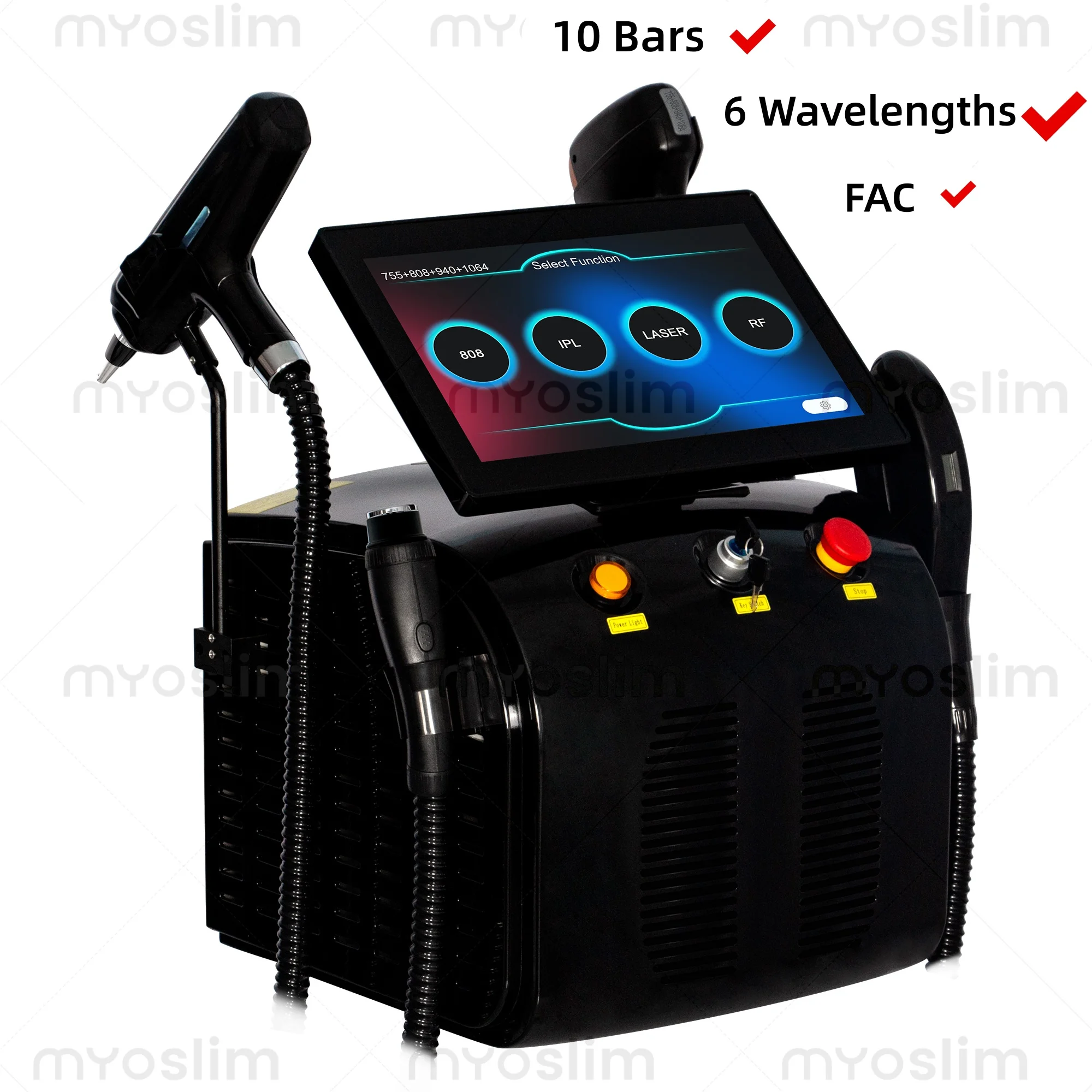 FAC 7000W  New 4 In 1 Diode Laser Pico 808nm Carbon Peeling RF Ipl Nd Yag Picosecond  Opt Hair Removal Tattoo Removal Machine