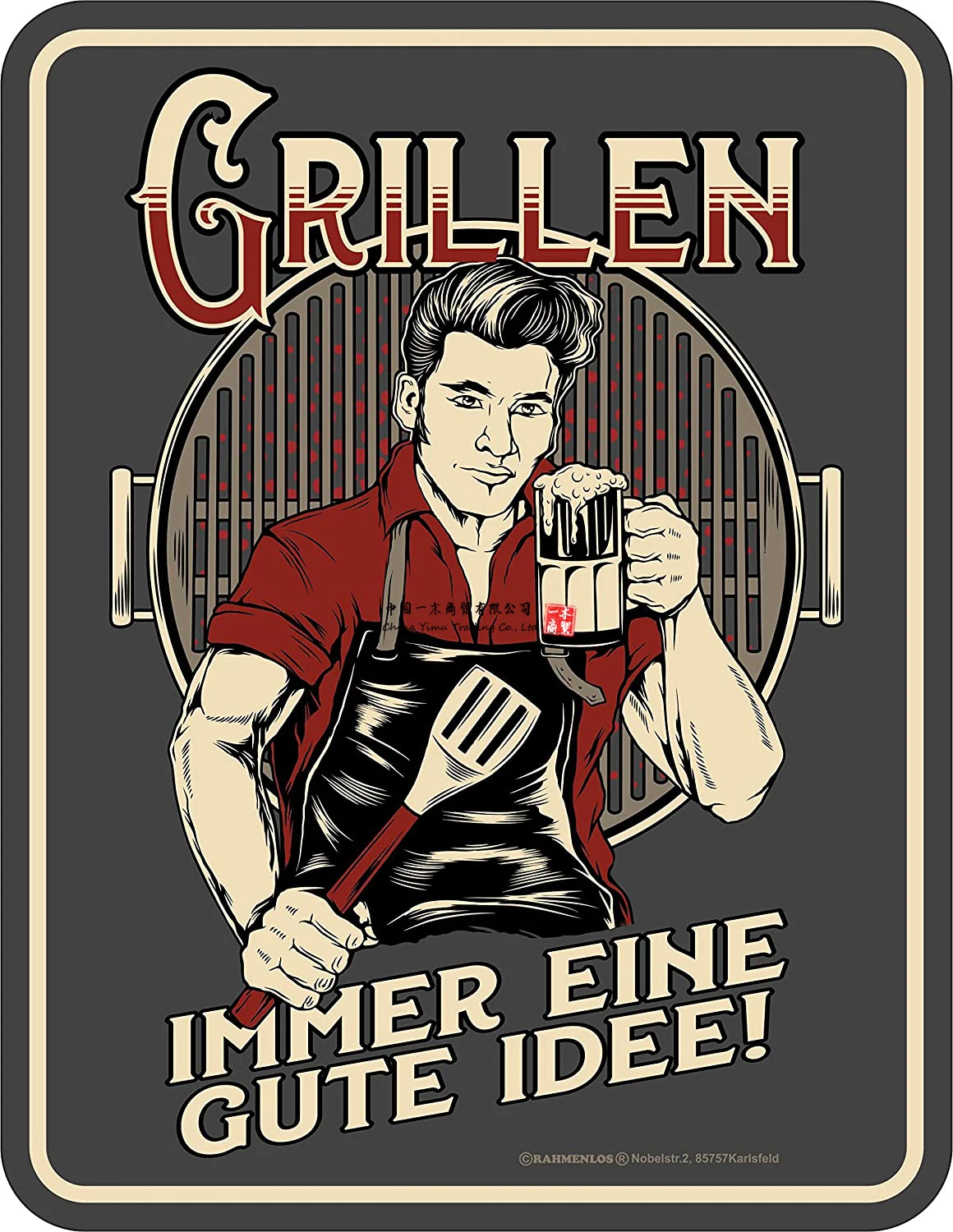 

Rahmenlos Original Bbq Stickers Grillen Immer Eine Gute Idea
