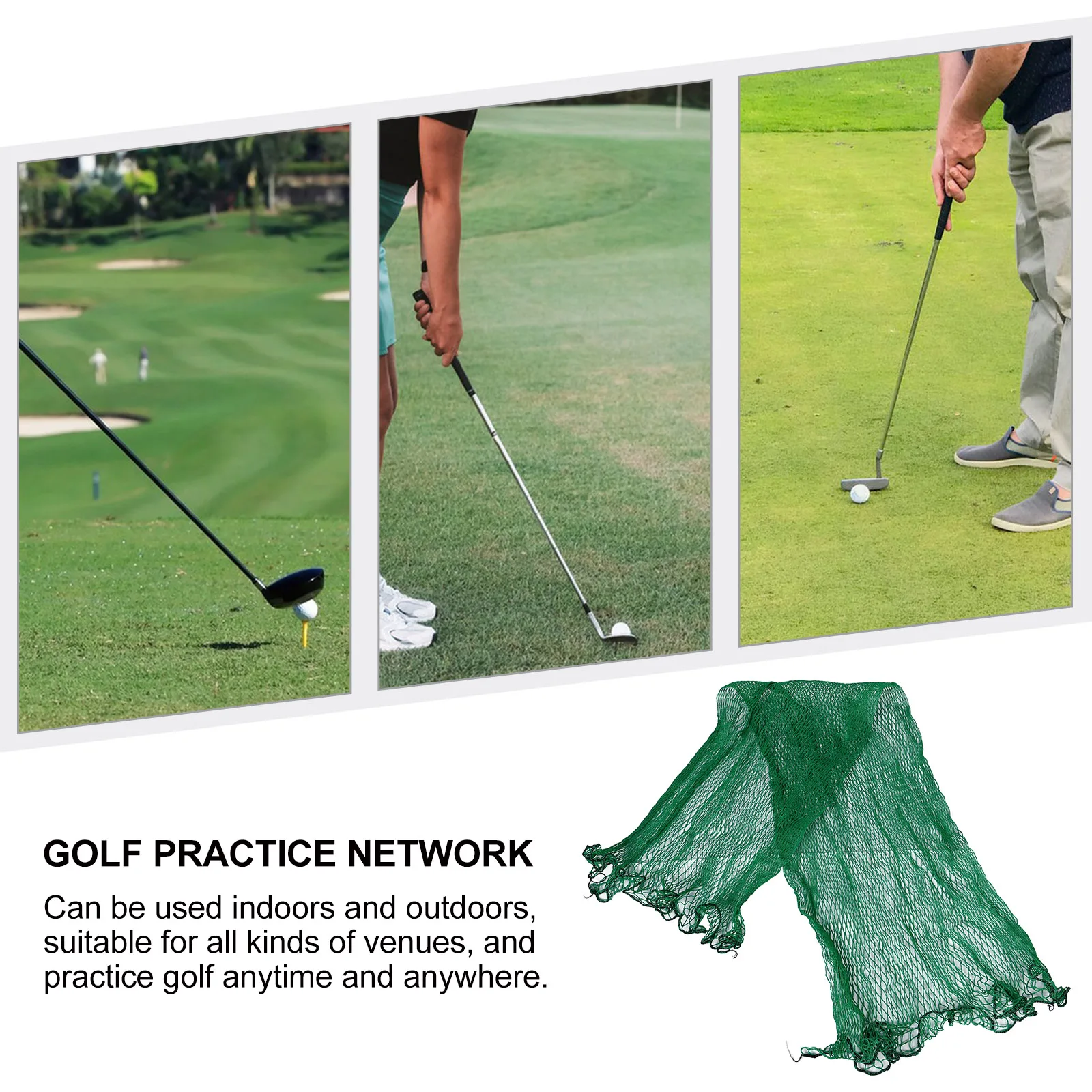 

Golf Practice 2m x Hockey Netting 2m Green HDPE Durable Large Size Sports Training Hitting Cage Equipment
