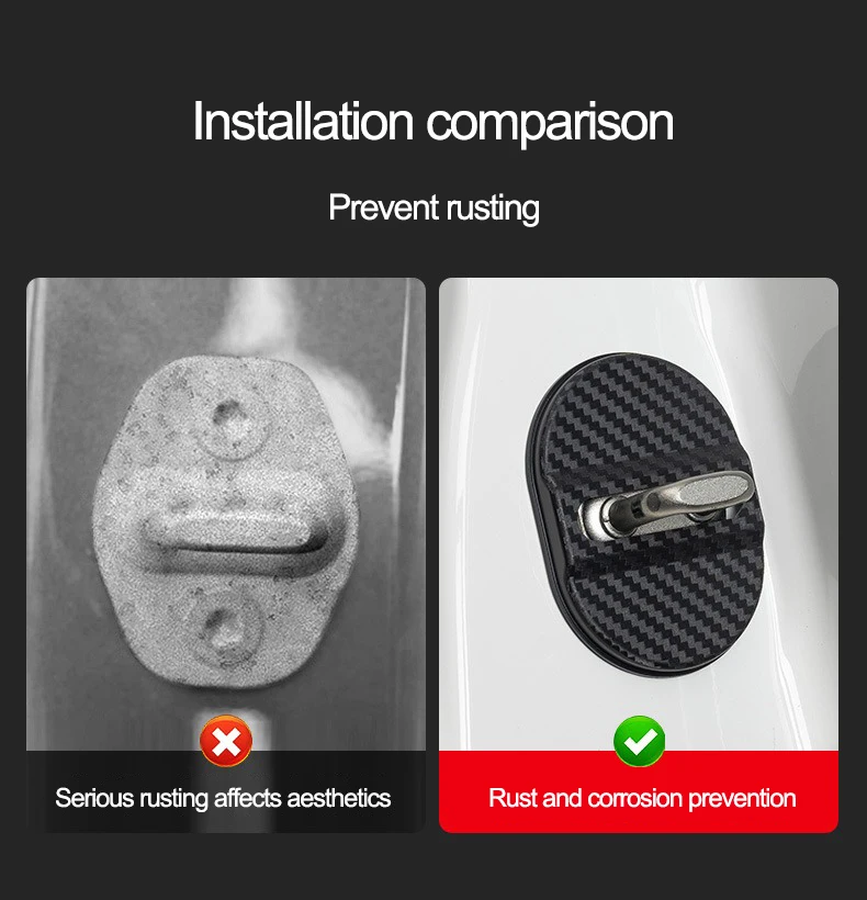 4 قطعة مكافحة الصدأ سيارة التصميم قفل الباب غطاء للحماية تعديل الملحقات لشيري أومودا 5 C5 كروس FX EXEED GT RX VX