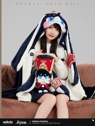 MiHoYo Official Honkai: Star Rail Pom-pom Plush Shawl Blanket Hooded Cloak Sofa Blanket For Friends Gift