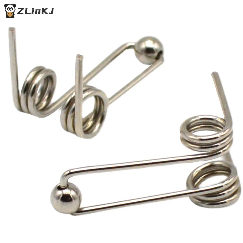 ▶2Pcs Wire Diameter 1.2mm Curling Iron Replacement Double Return Torsion Spring Hair Curling Rod Accessories
