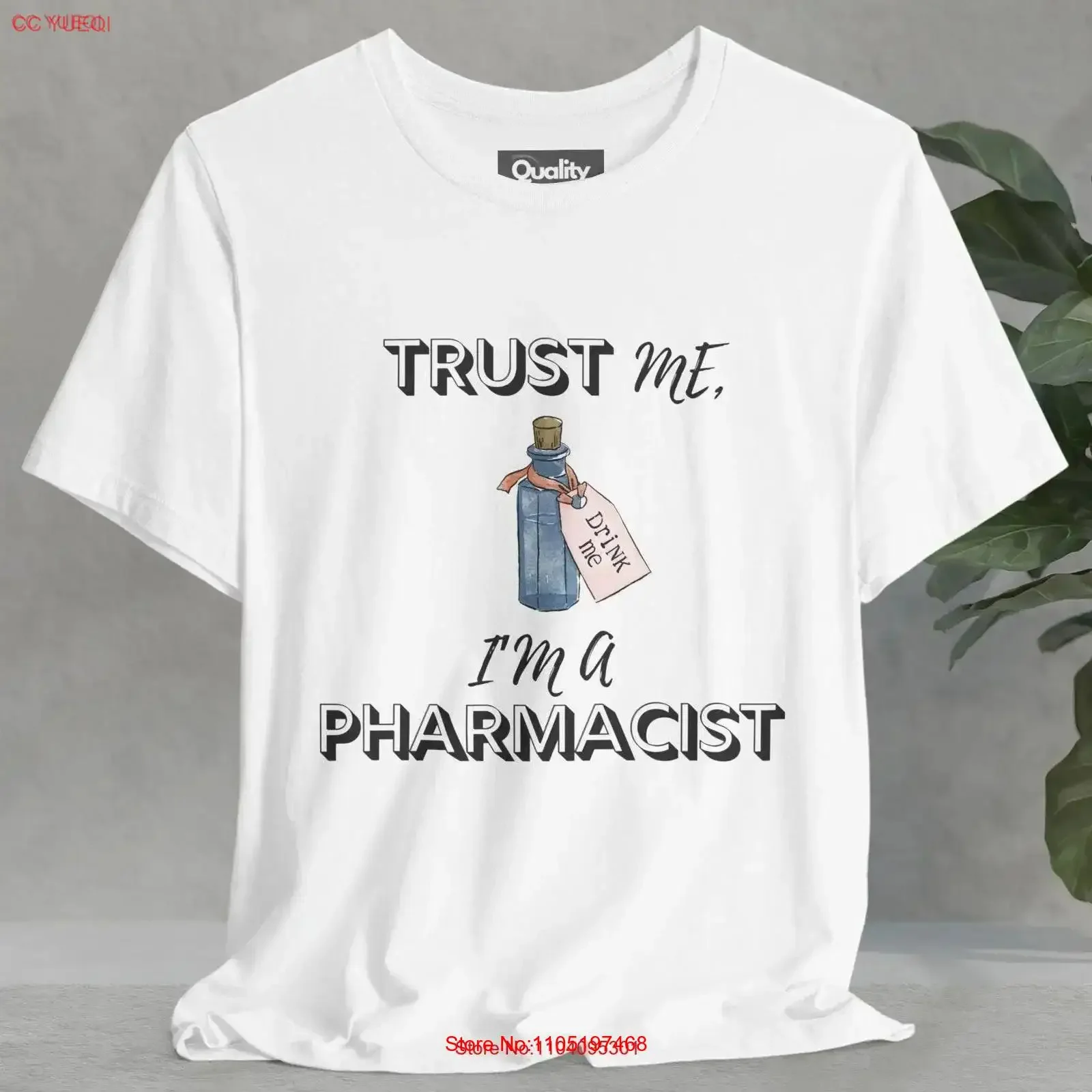 ثق بي أنا صيدلي تي شيرت الصيدلة الصيدلة الصيدلانية خمر غسلها تنفس أعلى للارتداء اليومي امتدت قليلا