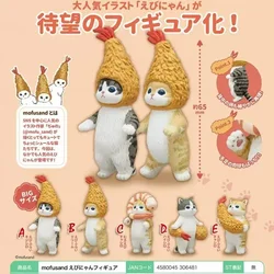 Mofusand figuras de gatos fritos Shaimp Gashapon Cosplay figuras de acción Tempura Kawaii adornos hechos a mano modelo juguetes regalos para chico