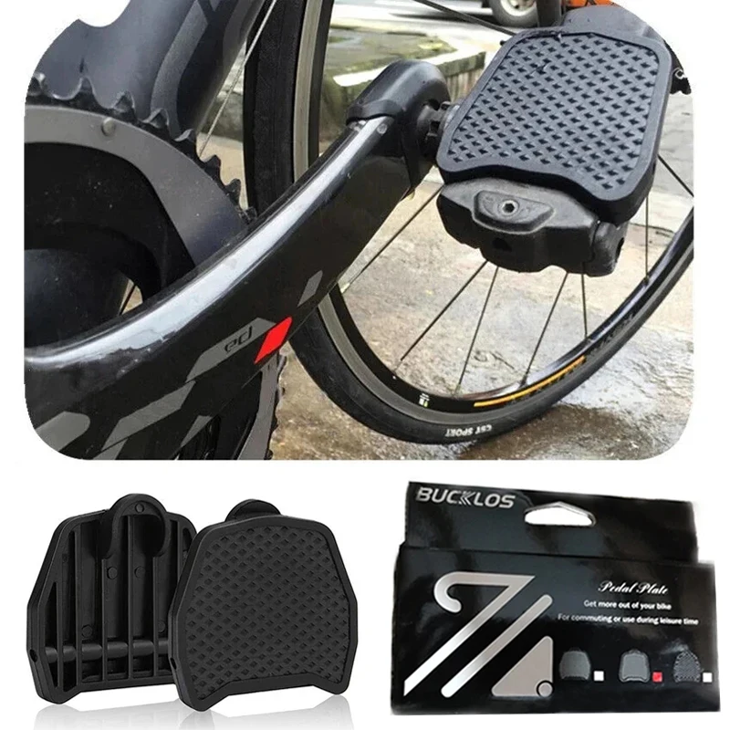 Adaptador de pedais planos para Shimano SPDSL, Placa de sistema de bicicleta, KEO Bike Clipless Pedais, SPD-SL Conversor