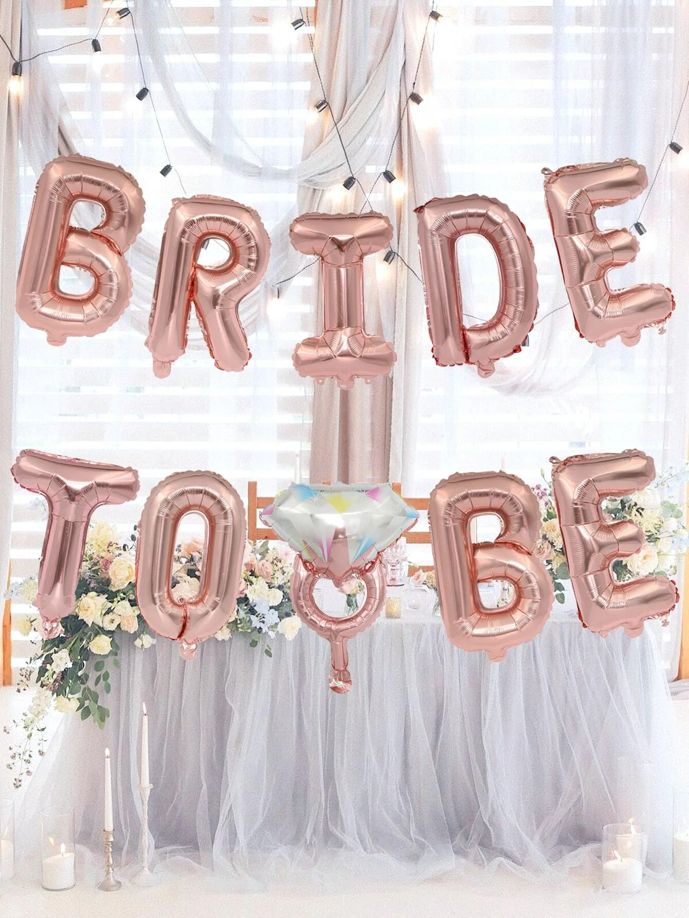 

Bride To Be Silver Foil Balloon Decoration,Bride To Be Rose Gold Decoration Balloon