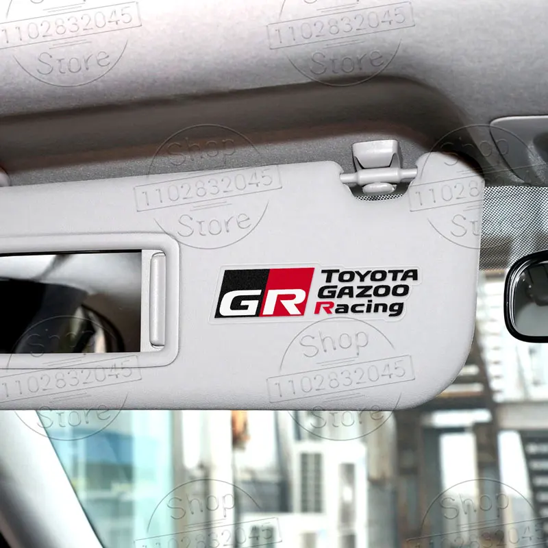 1szt Stylizacja samochodu GR Sport Logo Samochodowa trójkątna dekoracja szyby okiennej Do Toyota Gazoo Racing Badge Corolla Prius Camry C-HR RAV4