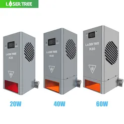 LASER TREE 20W 30W 40W 60W Módulo láser de potencia óptica con asistencia de aire Módulo de luz azul TTL para herramienta de corte de grabado láser CNC