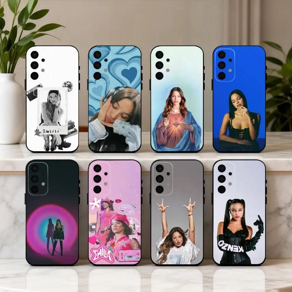 

S-Singer E-EmiliaS M-mp3 Mernes Phone Case For Samsung Galaxy A73,A72,A71,A70,A53,A52,A51,Soft Silicone Black Cover