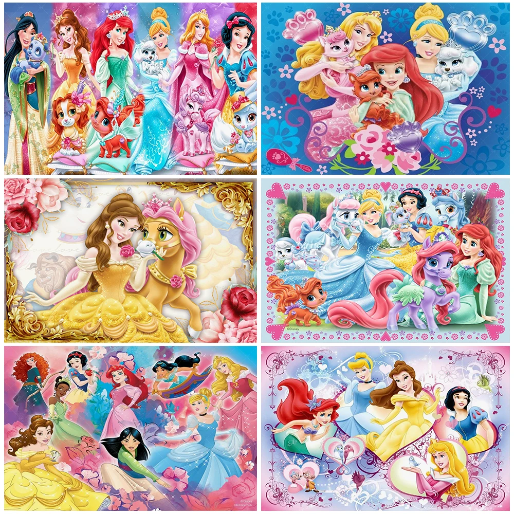 

Disney Princess And Their Pets Theme Backdrop Beautiful Girl And Cute Puppy Fairy Tale Banner Girl Birthday Party Decorations