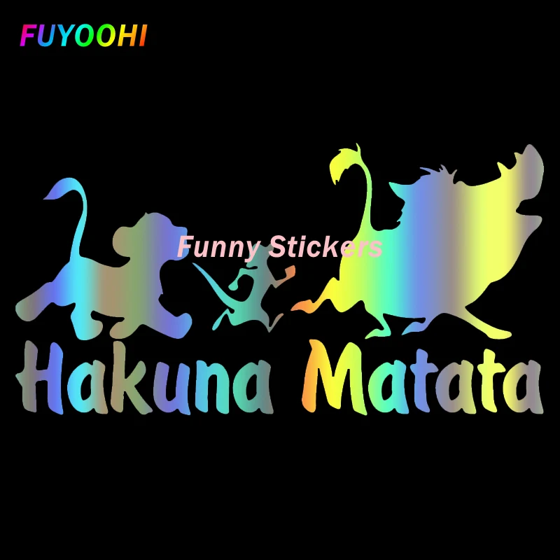 S51594, различные размеры/цвета, искусственная наклейка Hakuna Matata, животные, мотоциклетные декоративные аксессуары