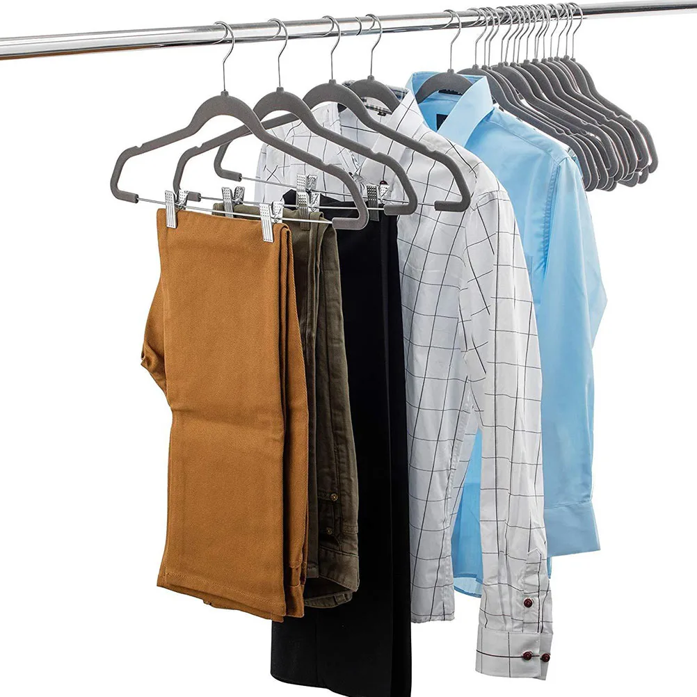 

4 Pcs Pants Clip Skirt Stand Anti-skid Jeans Hangers Accessories Clothes Coat Household