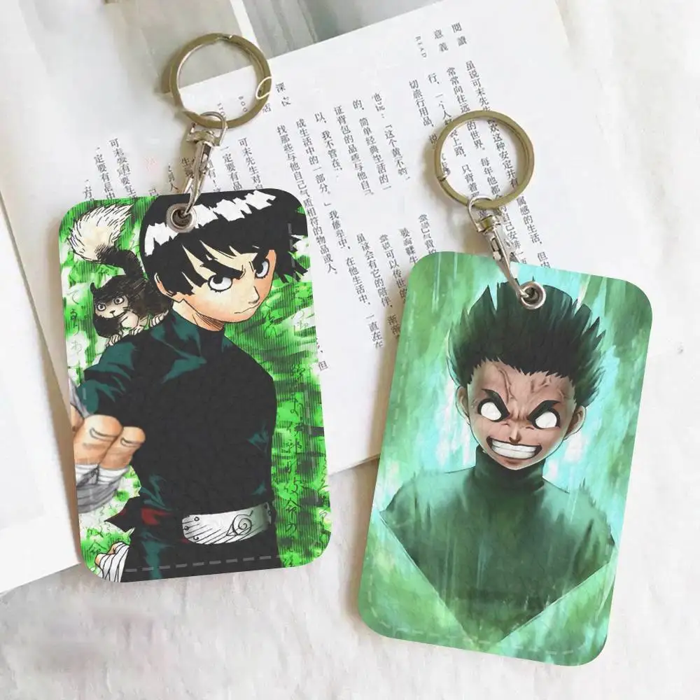 Hot Blood Anime L-Lee R-Rock Manga Access Card Case Holder Keychain Key Ring Door Access Tags ID Card Case Keychain