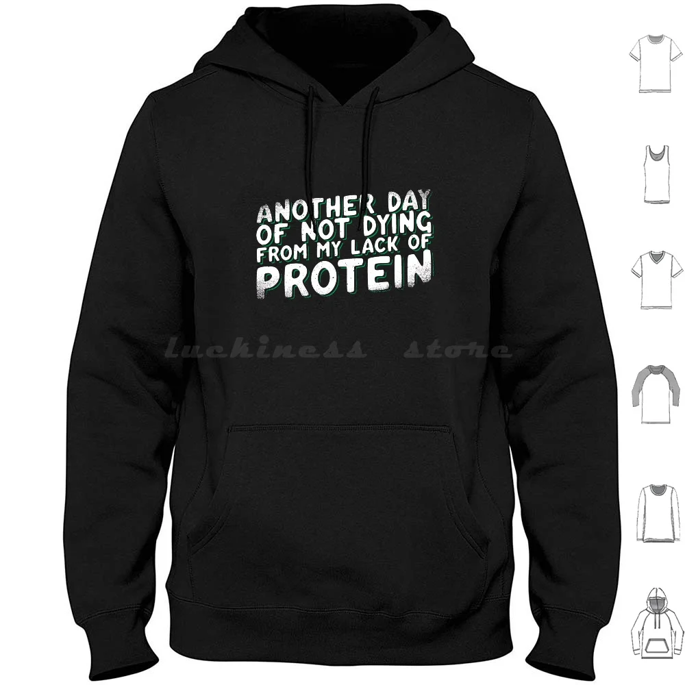 Another Day I'm Not From My Lack Of Protein Sudaderas con capucha de manga larga Vegan Vegan Friendly Vegan Lover Meat Free Protein