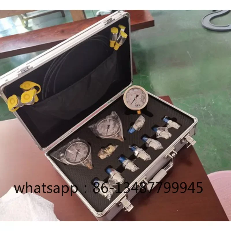 

1 Set Excavator Hydraulic Pressure Gauge Test Kit Professional Hydraulic Measuring Toolbox For Hydraulic Presses Machinery