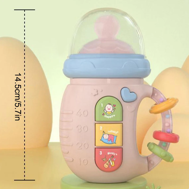 1 pz carino bottiglia illumina musica bambino che suona giocattolo lenitivo apprendimento precoce giocattolo educativo neonato regalo di compleanno giocattolo bambino 18 m +