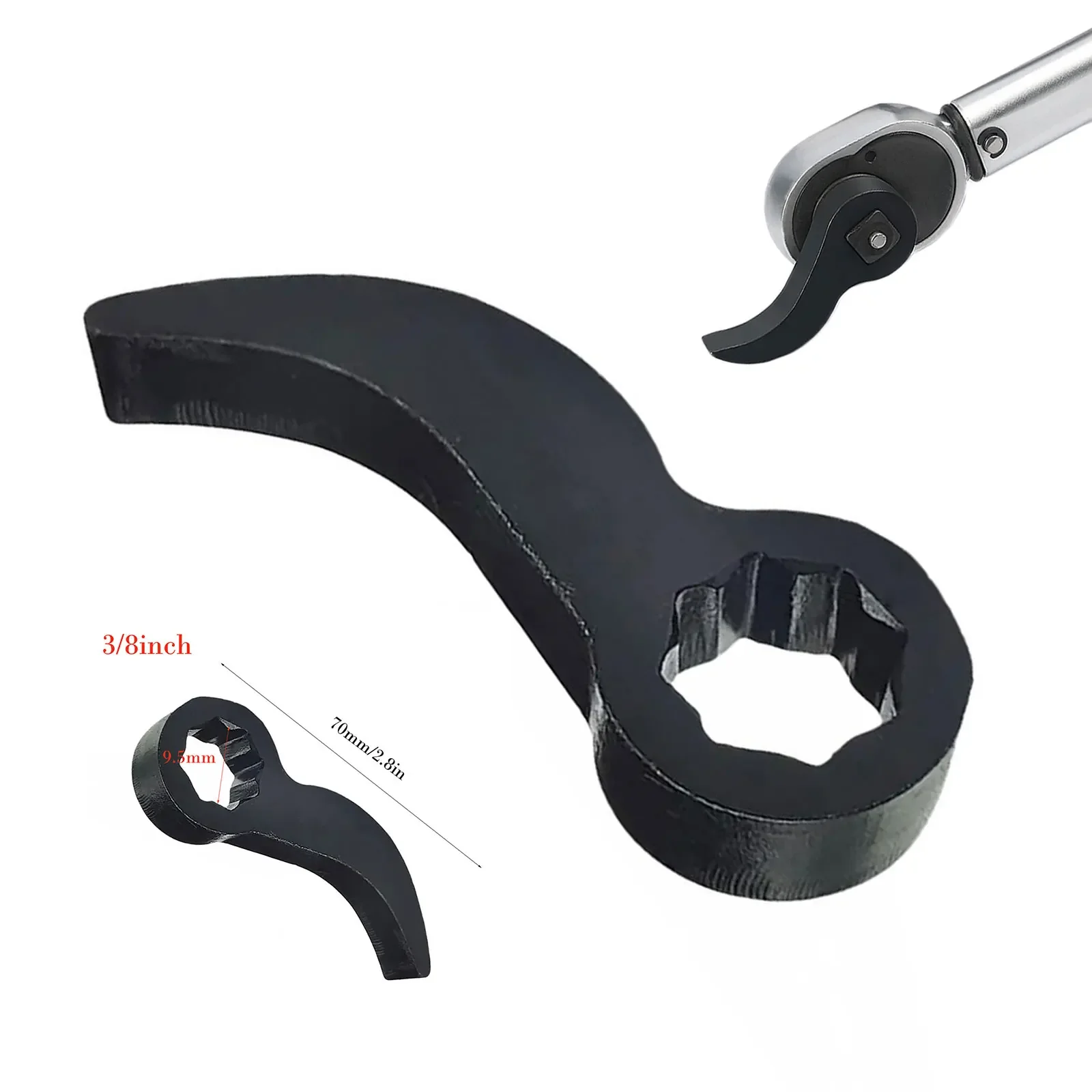 Crowbar Adapter Head Heavy Duty Tool Designed To Fit 3/8 Drive Ratchets Perfectly Suited For Tough Job Requirements