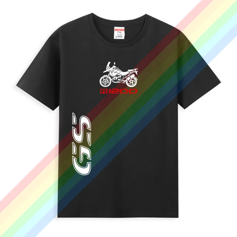 

New Hot Sale Summer 100% Cotton for 1200 GS Exclusive for BMW Fans Motorrad R1200GS T Shirt Men Hip Hop Streetwear T-shirt S-3XL