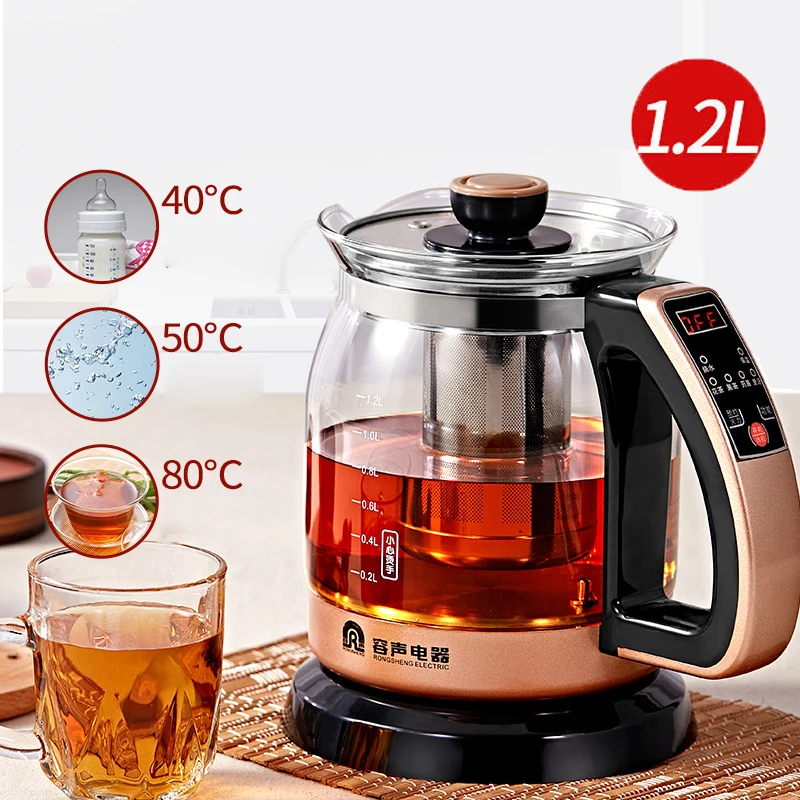 

1.2L Smart Electric Kettle Glass Teapot Multifunctional Health Preserving Pot Tea Maker Decoction Pot Boiled Water Kettles 220V