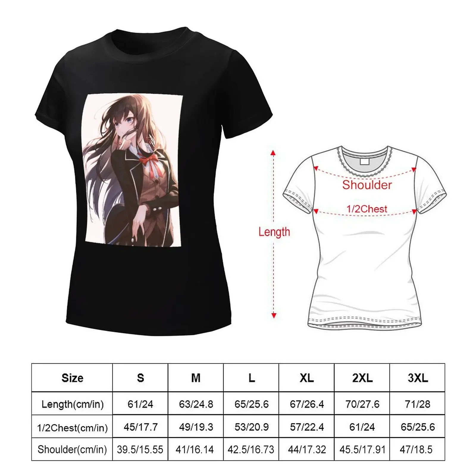 Yahari Ore no Seishun Love Comedy wa Machigatteiru T-Shirt Bluzka śmieszne koszulki Odzież damska