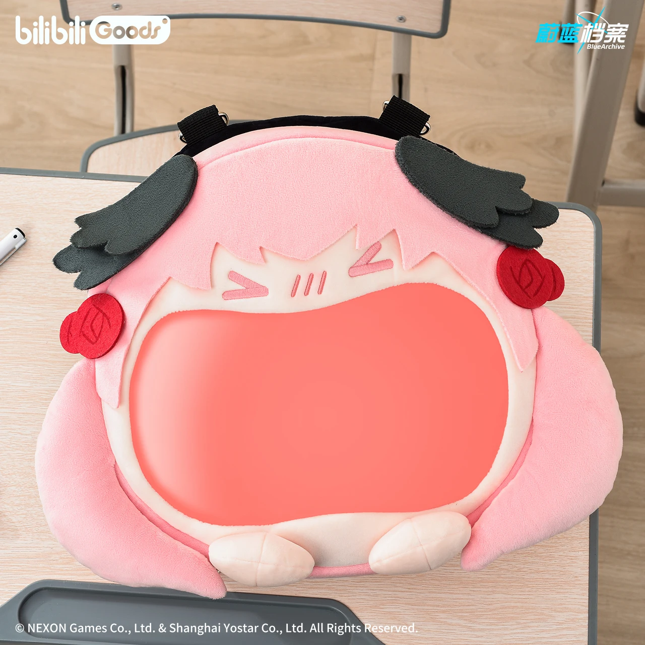 Original Shimoe Koharu Plush Backpack Itabag Blue Archive Cosplay Costume Student Zipper Messenger Shoulder Bag Birthday Gift