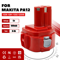 Powtree 4000 mAh Battery For Makita 12V NiMH Rechargeable Drill PA12 1220 1222 1233 1234 1235 Power Tool Batter