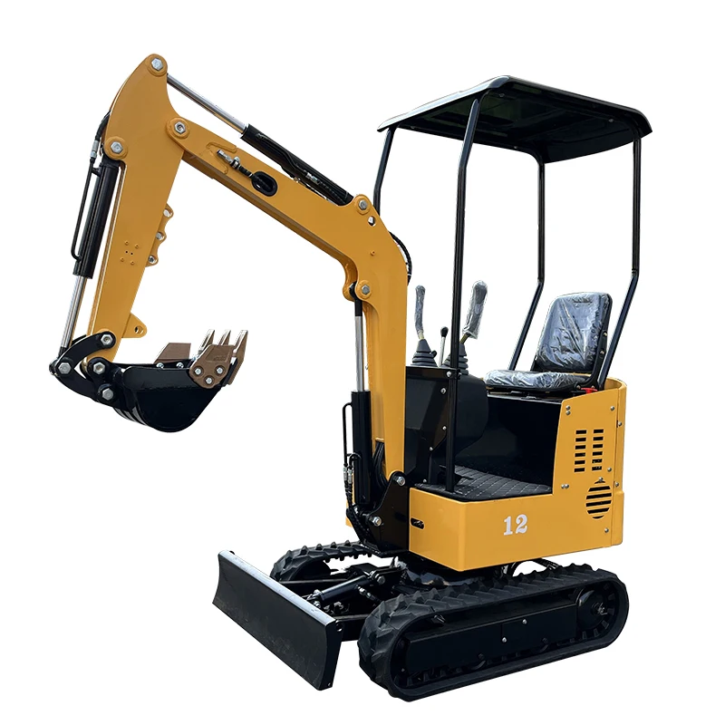 تسليم سريع حفارة صغيرة 12 طن حفارة هيدروليكية جديدة مع المرفقات الزاحفة