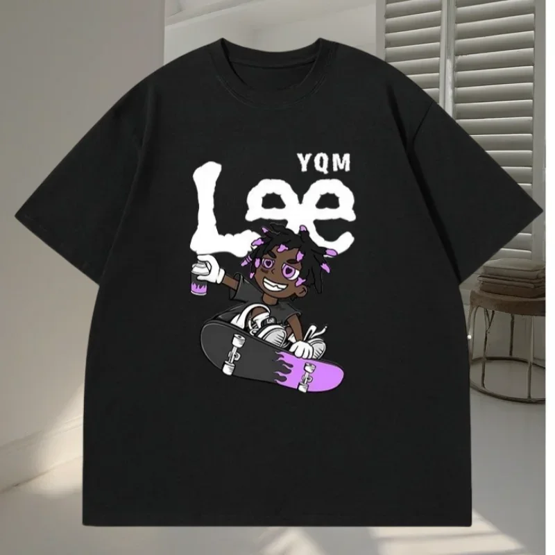 

2025 Summer New Brand Products Suitable for Summer T-shirts of High-quality Cotton with Olive Print for Men and Women