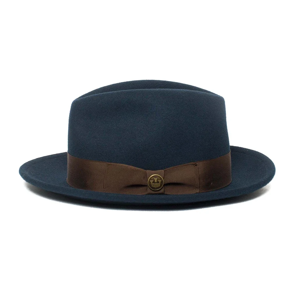 Wool Fedora Hat with Bow Women Men Ladies Elegant Fedoras Wide Brim Jazz Felt Hat Vintage Bucket Panama Autumn Winter Cap NZ357