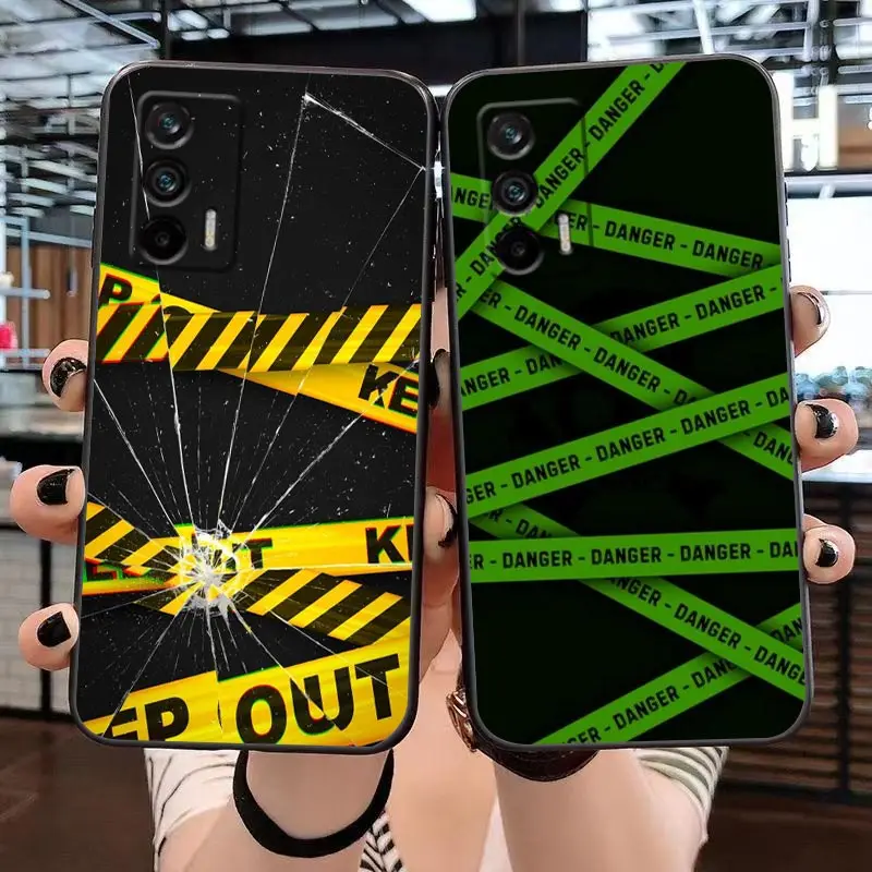 WARNING DANGER Phone Case For Realme GT 2 Pro Master Neo 2 3 5 NARZO 50 50I 50A C55 C53 C35 C33 C31 C30 C30S Case Funda Shell