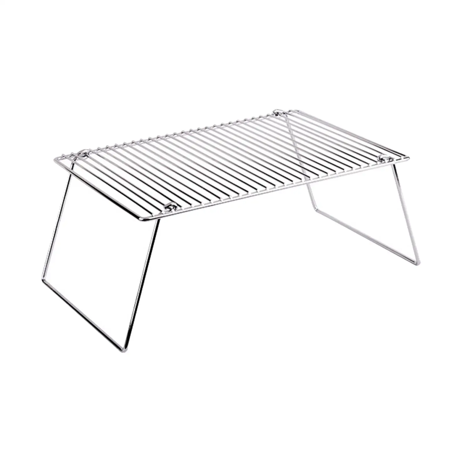 Folding Campfire Grill Baking Rack Drying Roasting Rack Multipurpose Camping Grill for Hunting Outdoor Picnics Fishing Trip