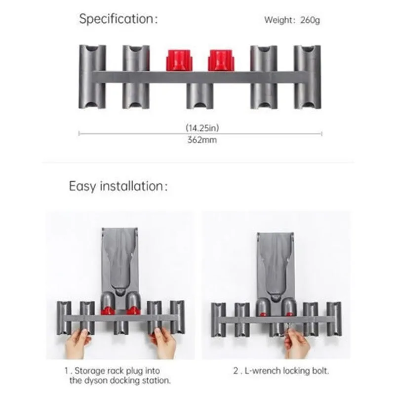 Per Dyson V7 V8 V10 V11 V12 V15 aspirapolvere luogo testina ugello accessori per la pulizia staffa ripiano portaoggetti supporto per strumenti