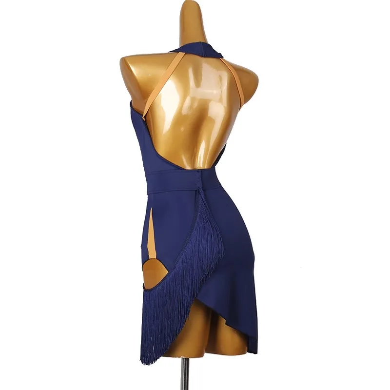 National Standard Dance New Latin Dance Dress Advanced Practice Dress Art Exam Dress Cha Samba Dance Dress Tassel Style Q465