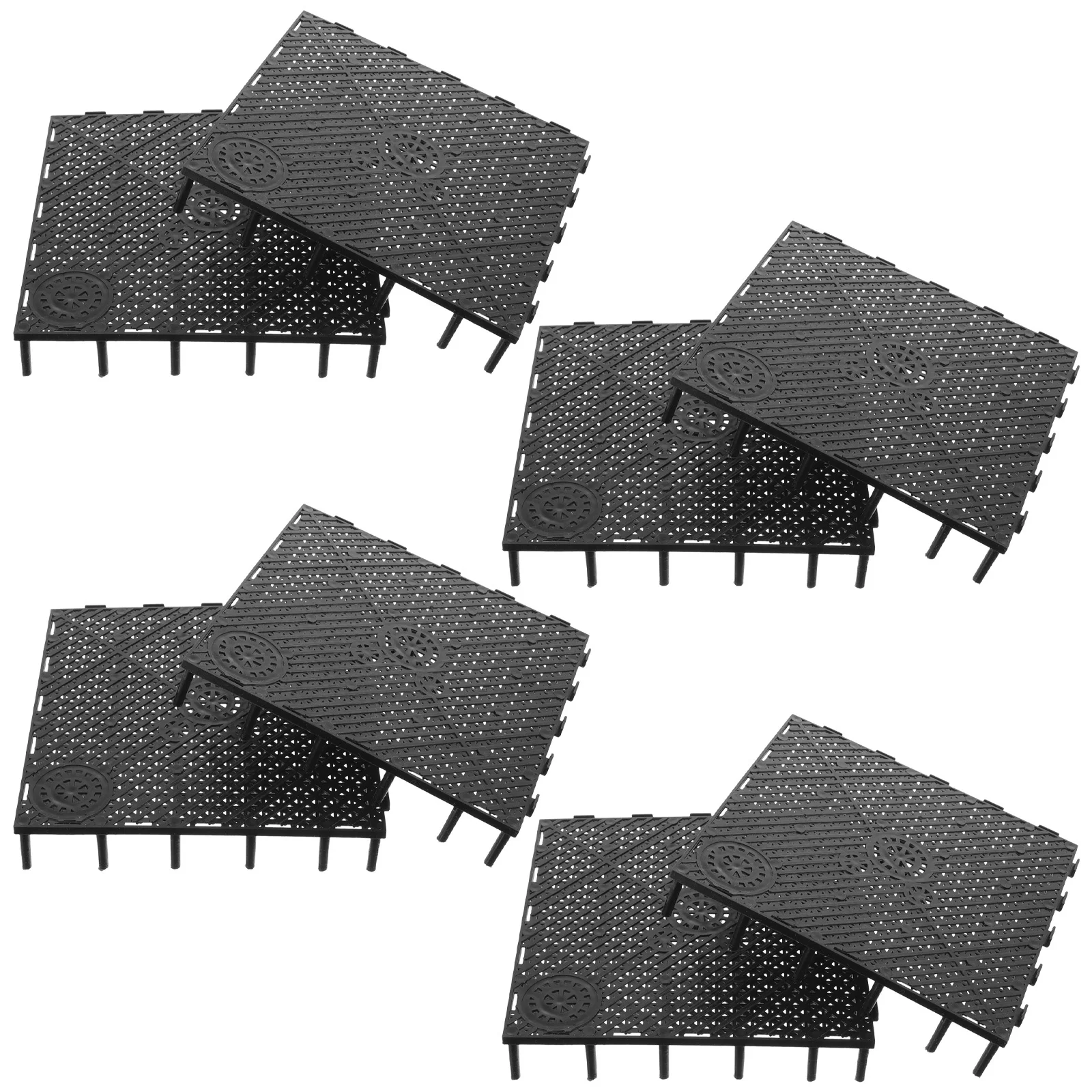 

20pcs Pvc Plate Bottom Splicing For Tank Aquarium Breeding Fish Tank Bottom Filter Plate Large Fish Black
