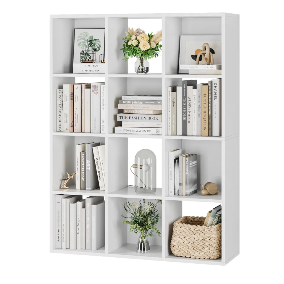 Versatile 12 Compartment Dice Shelf Bookcase Rack