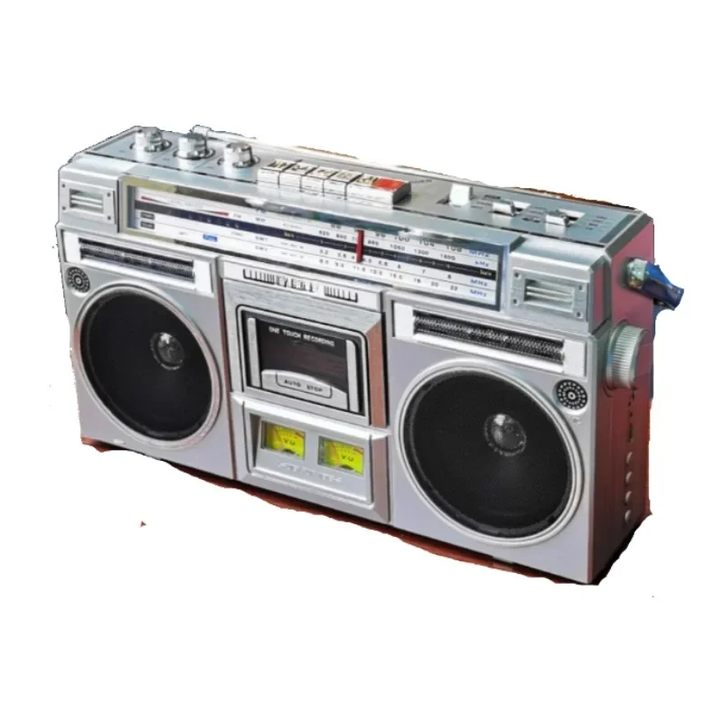 Vintage Nostalgic Stereo Two Channel Tape Cassette Player Radio Recorder Recorder Bluetooth Card SD