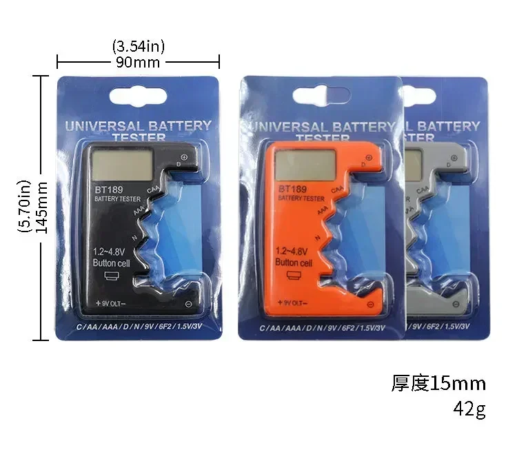 Battery Tester Ultra-small AA AAA Button Cell Universal Household LCD Digital Display Battery Tester Power Bank Detector Tool