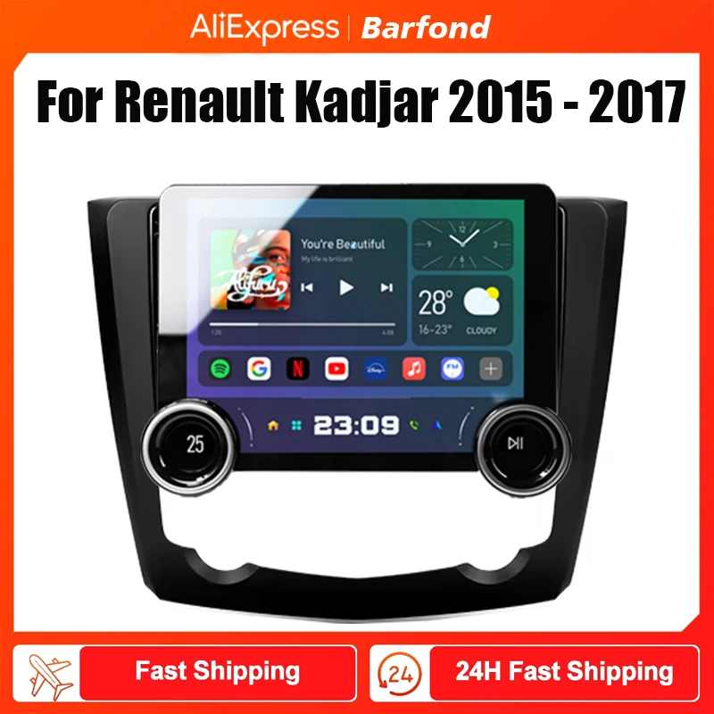 Barfond For Renault Kadjar 2015 - 2017 Car Radio Multimedia Video Player Navigation stereo GPS Android 2din dvd