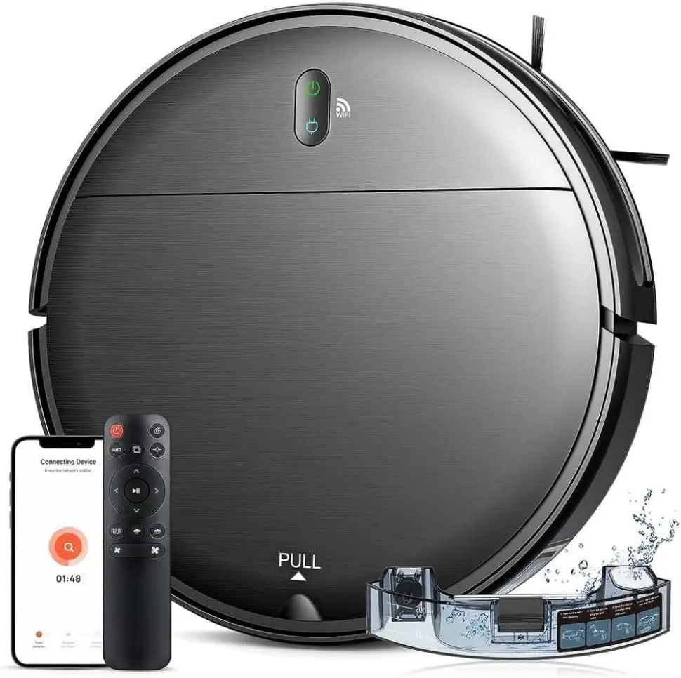 Robot Vacuum and Mop Combo, 2 in 1 Mopping Robot Vacuum Cleaner with Schedule, Wi-Fi/App, 1400Pa Max Suction