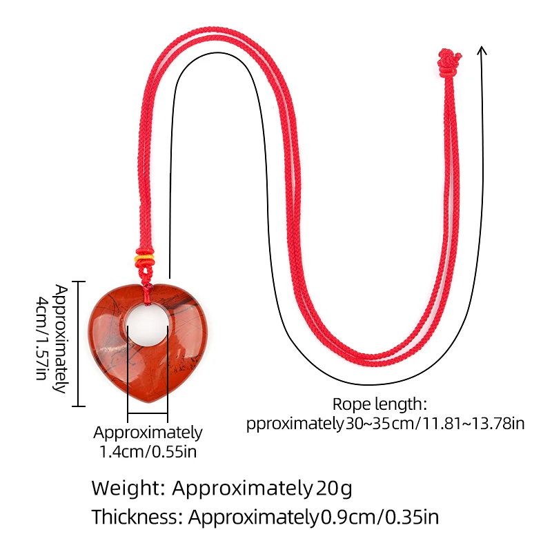 الطبيعية الأصفر اليشم القلب قلادة قابل للتعديل الملونة حبل للنساء الرجال شفاء شقرا كريستال حجر 40 مللي متر المعلقات مجوهرات #3