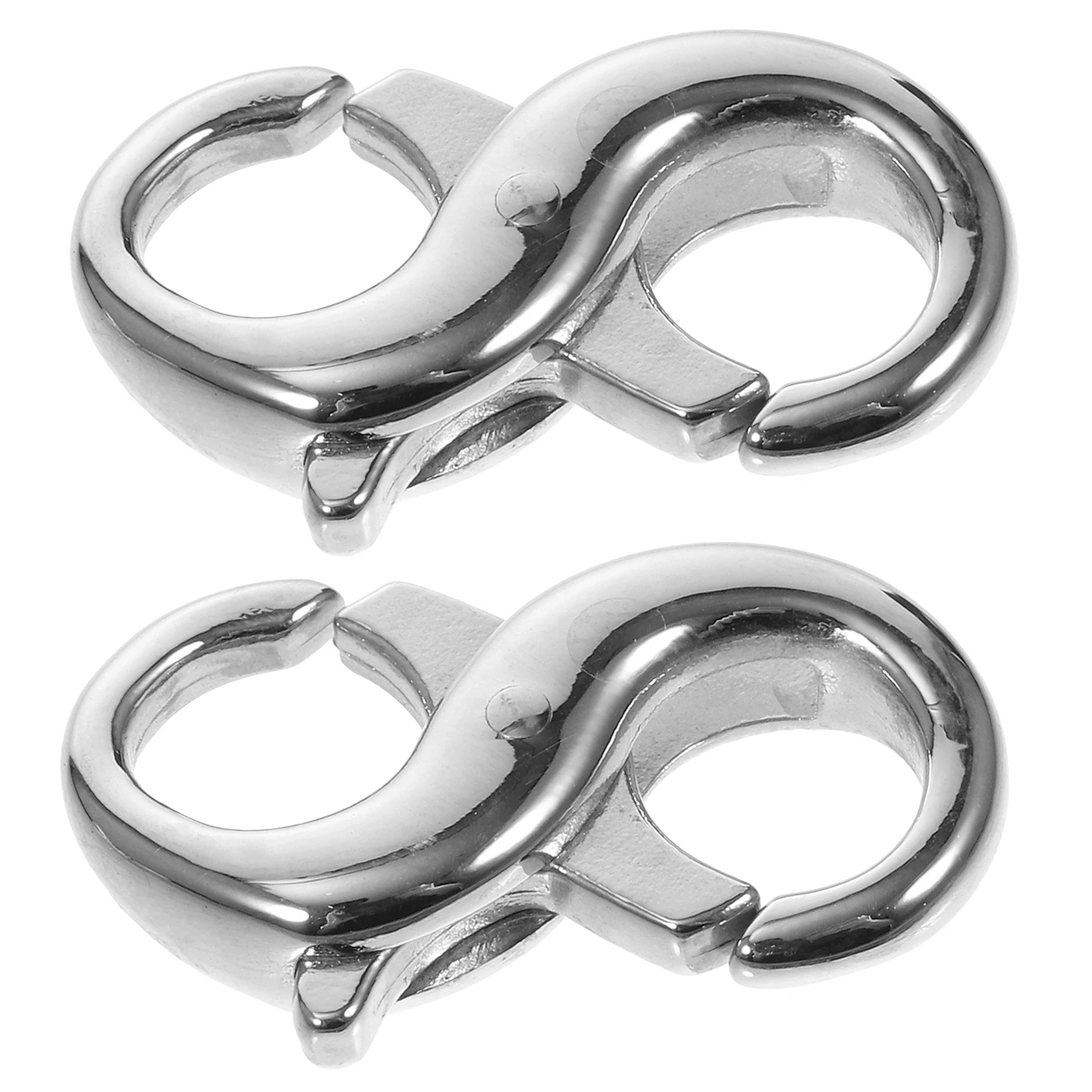 

2Pcs Double-headed Lobster Buckle Stainless Steel Jewelry Clasps DIY Supplies Necklace Bracelet Making Kits Accessories Rings