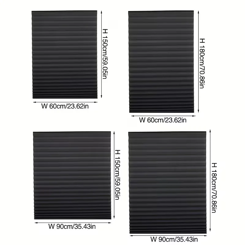1PC No Drill Foldable Window Blinds, Light Blocking Sun Shades with Privacy Protection for Home Windows Bathroom Kitchen Living